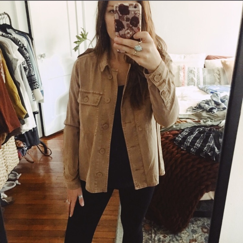 •NWOT•Lucky Brand• Brown Lightweight Jacket XS